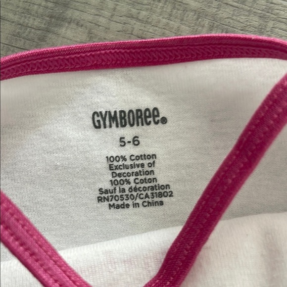 White and Pink Kids Tank Top - Picture 4 of 7